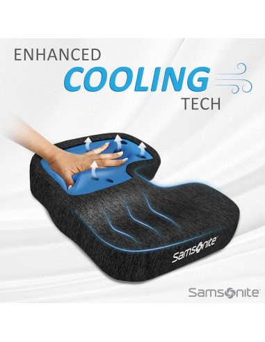 Cojín de Asiento Ergonomico Samsonite SA6436 con Gel Enfriador