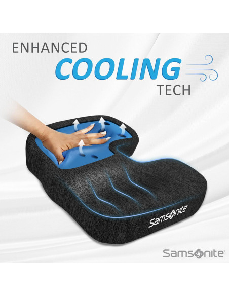 Cojín de Asiento Ergonomico Samsonite SA6436 con Gel Enfriador