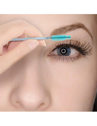 Cepillos de Pestañas G2PLUS 100pcs Desechables Azul Lago