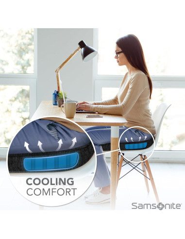 Cojín de Asiento Ergonomico Samsonite SA6436 con Gel Enfriador