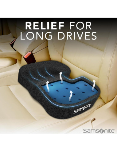 Cojín de Asiento Ergonomico Samsonite SA6436 con Gel Enfriador