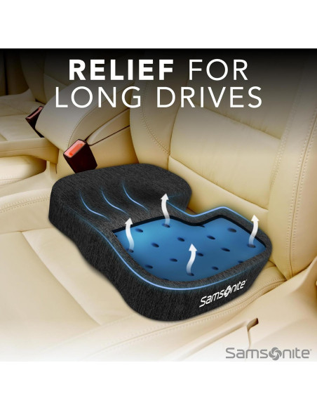 Cojín de Asiento Ergonomico Samsonite SA6436 con Gel Enfriador