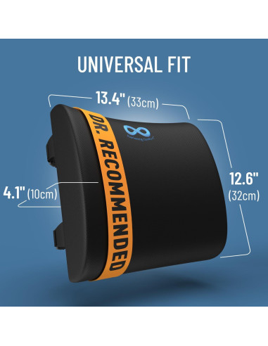 Cojín Lumbar Everlasting Comfort Espuma Viscoelástica Negro