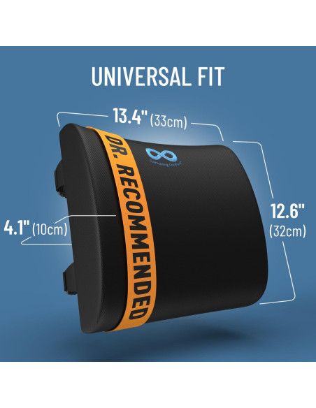 Cojín Lumbar Everlasting Comfort Espuma Viscoelástica Negro