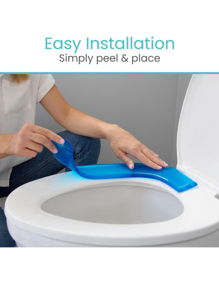 Cojín de Asiento de Inodoro Vive Gel Azul - Acolchado y Elevado