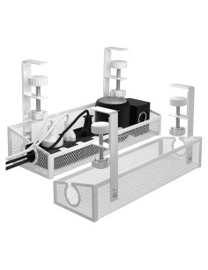 Bandeja de gestión de cables Kaiferty 2 paquetes blanca