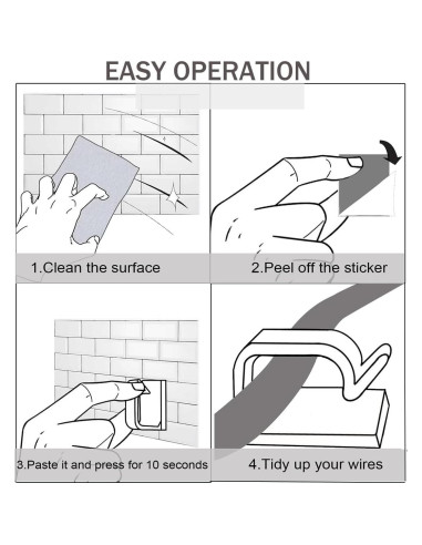 60 Clips de Luz de Navidad Autoadhesivos KGROTE Transparentes