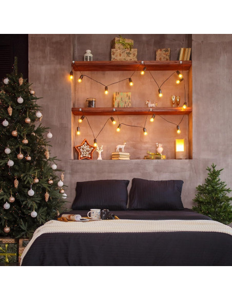 60 Clips de Luz de Navidad Autoadhesivos KGROTE Transparentes