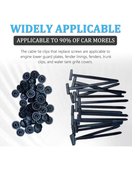 150 Hebillas de Cable de Nylon Zqarallax para Autos y Garaje