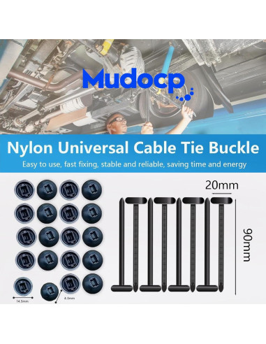150 Hebillas de Cable de Nylon Zqarallax para Autos y Garaje