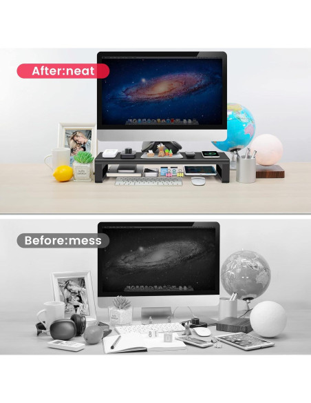 Soporte de Monitor Vaydeer con Carga Inalámbrica y USB 3.0