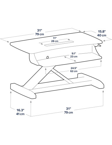 Escritorio Elevador Ergotron WorkFit-Z Mini 31x21 cm Ajustable