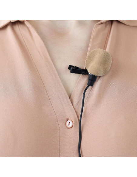 30 Cubiertas de Micrófono Lavalier Reutilizables - Negro, Blanco, Beige