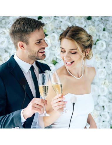 30 Cubiertas de Micrófono Lavalier Reutilizables - Negro, Blanco, Beige