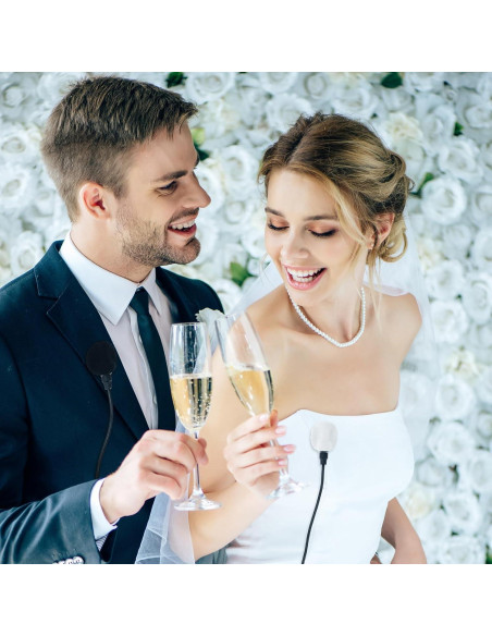 30 Cubiertas de Micrófono Lavalier Reutilizables - Negro, Blanco, Beige