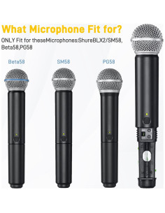 Cubierta de Batería de Repuesto YIBEICO para Micrófono Shure 2PCS 2