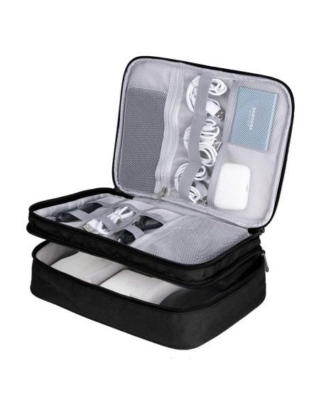 Bolsa Organizadora de Cables LENTION M370 Negra Impermeable
