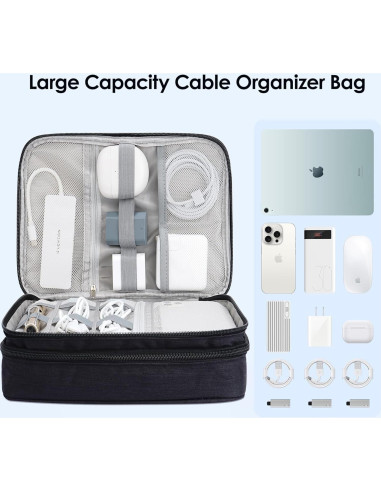 Bolsa Organizadora de Cables LENTION M370 Negra Impermeable