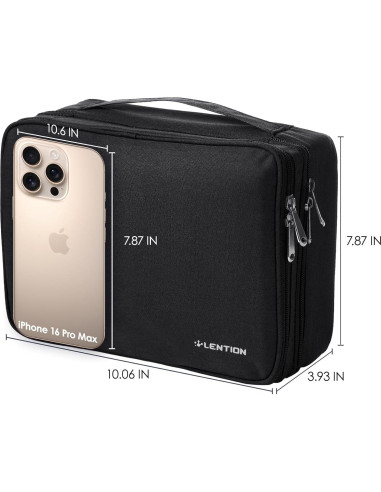 Bolsa Organizadora de Cables LENTION M370 Negra Impermeable