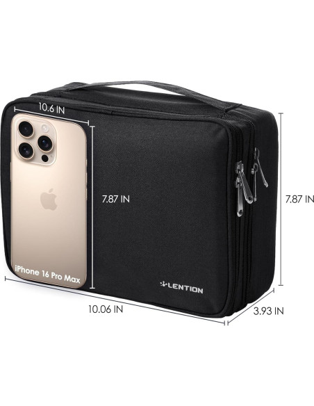 Bolsa Organizadora de Cables LENTION M370 Negra Impermeable