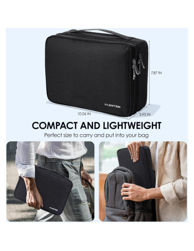 Bolsa Organizadora de Cables LENTION M370 Negra Impermeable