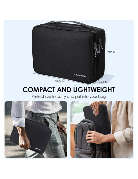 Bolsa Organizadora de Cables LENTION M370 Negra Impermeable