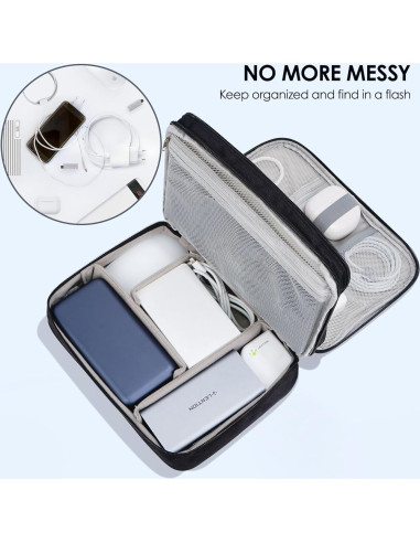 Bolsa Organizadora de Cables LENTION M370 Negra Impermeable