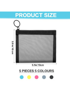 Bolsas de Malla Teaaha 5PCS Organizador Cosmético Viaje 2