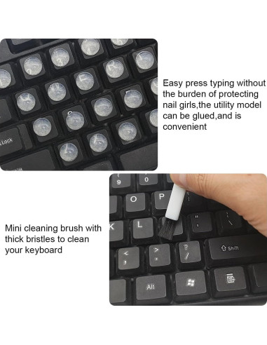 Calcomanías de Teclado Elevadas CKANDAY 128 Pcs Silicona
