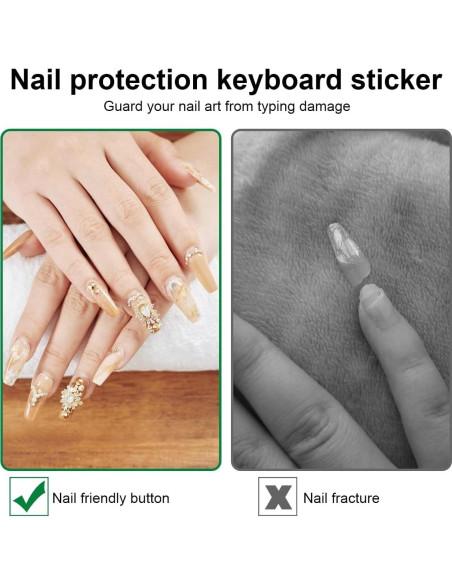 Calcomanías de Teclado Elevadas CKANDAY 128 Pcs Silicona