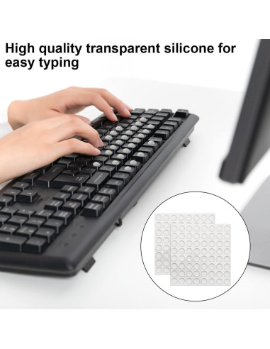 Calcomanías de Teclado Elevadas CKANDAY 128 Pcs Silicona