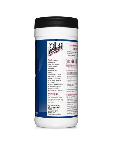 Toallitas Antiestáticas Endust para Electrónicos 70 Unidades