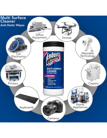 Toallitas Antiestáticas Endust para Electrónicos 70 Unidades