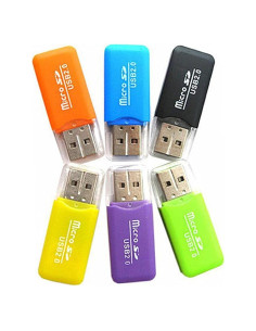 Lector de Tarjeta Micro SD USB 2.0 VizGiz - 6 Pack Mini