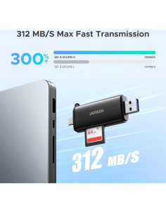 Lector de Tarjetas SD USB C UGREEN 65024 312 MB/s 2-en-1 2