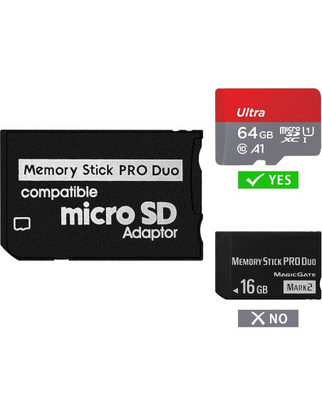 Adaptador Micro SD a Memory Stick PRO Duo DUEQID 128GB Adaptador Micro SD a Memory Stick PRO Duo DUEQID 128GB