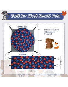 Juego de Hamaca y Túnel Colgante para Mascotas Pequeñas 2