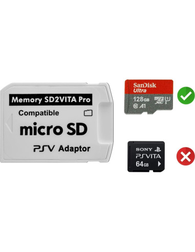 Adaptador de Tarjeta de Memoria Gamer Gear SD2Vita 6.0 Blanco