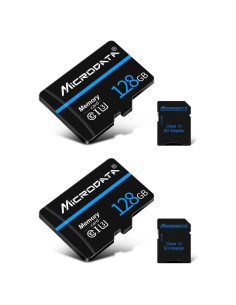 Paquete 2 Tarjetas TF 128GB U3 Clase 10 con Adaptador SD