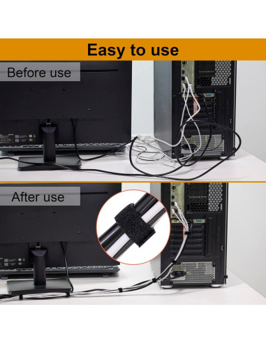 Cinta de sujeción reutilizable XINYIBO 1,27 cm x 22,86 m negra