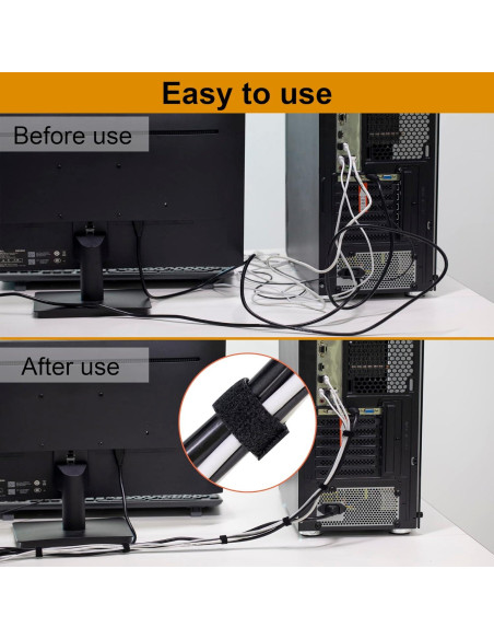 Cinta de sujeción reutilizable XINYIBO 1,27 cm x 22,86 m negra