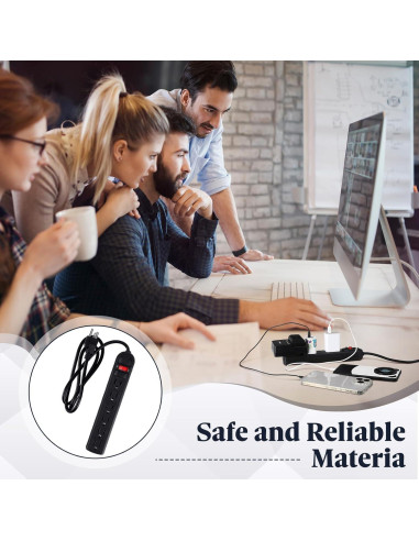 Pack 15 Regletas de Enchufes 6 Tomas Copkim 1.2m Negro