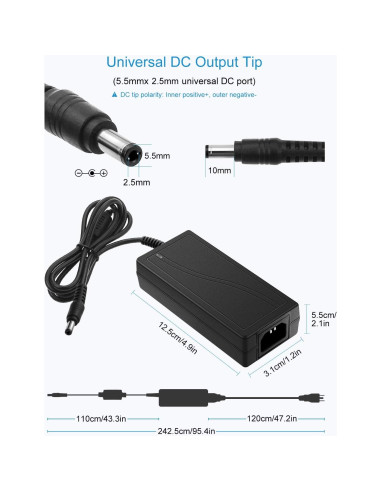 Fuente de Poder 12V 6A ALITOVE Adaptador AC a DC 72W