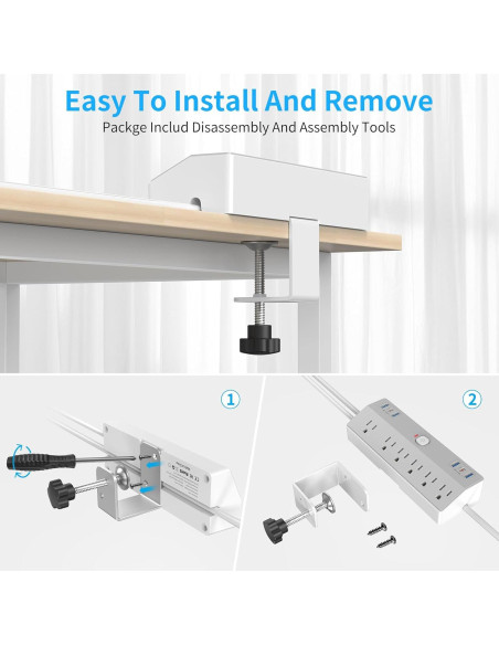 Toma Corriente de Abrazadera JXGUCAT 40W con 6 Salidas y USB