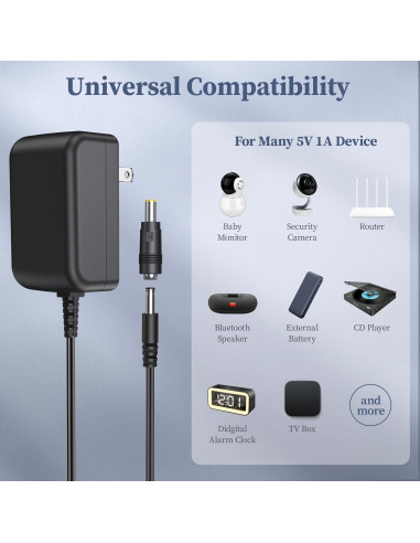 Fuente de Alimentación DONYOIE 15V 2A 30W Regulada con 10 Conectores