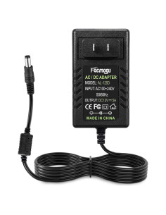 Adaptador de corriente Facmogu 12V 5A con cable 1.5m