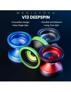 Yoyo Bi-Material MAGICYOYO V13 Deepspin Negro y Amarillo 2