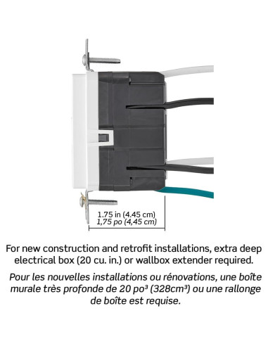 Cargador USB In-Wall GFCI Leviton 15A Blanco GUAC1-W