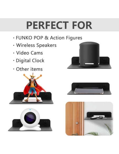 Estante Flotante de Pared TRINENOX para Altavoces y Dispositivos