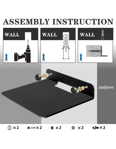 Estante Flotante de Pared TRINENOX para Altavoces y Dispositivos
